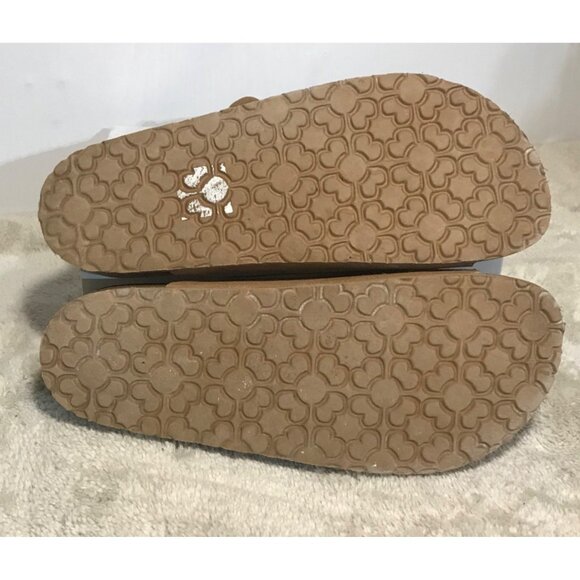 Skechers Sandals Luxe Foam Women Size 6 Tan Double Strap Slide Adjustable Buckle - Picture 10 of 12